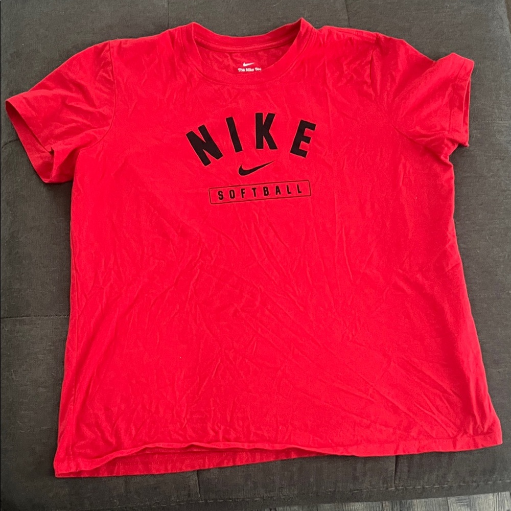Nike Red Softball Tee